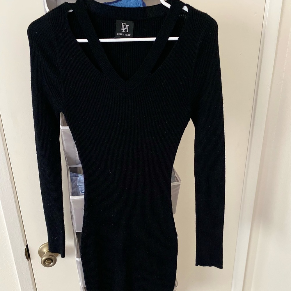 Sexy Black Tight Mid Dress